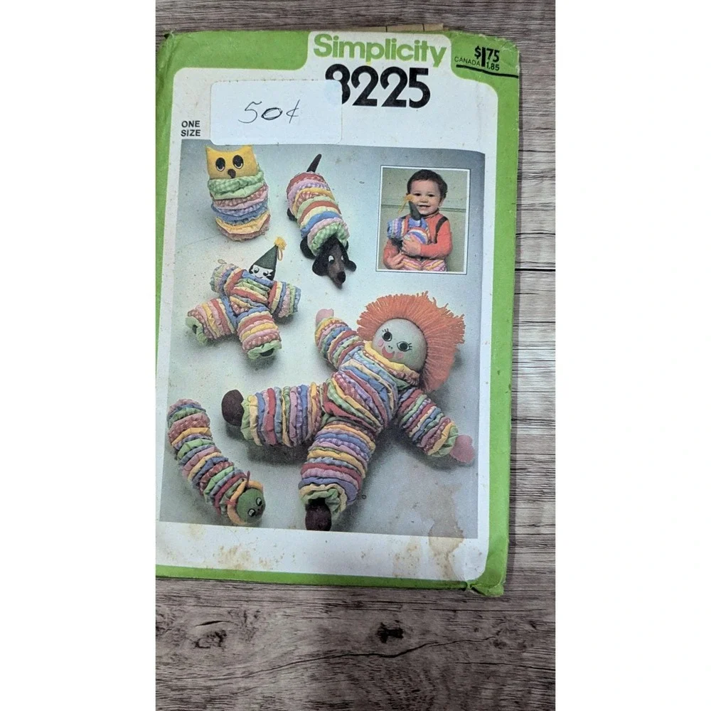 Simplicity 8225 Toy Package Sewing Pattern For Stuffed Toys &‎ Doll